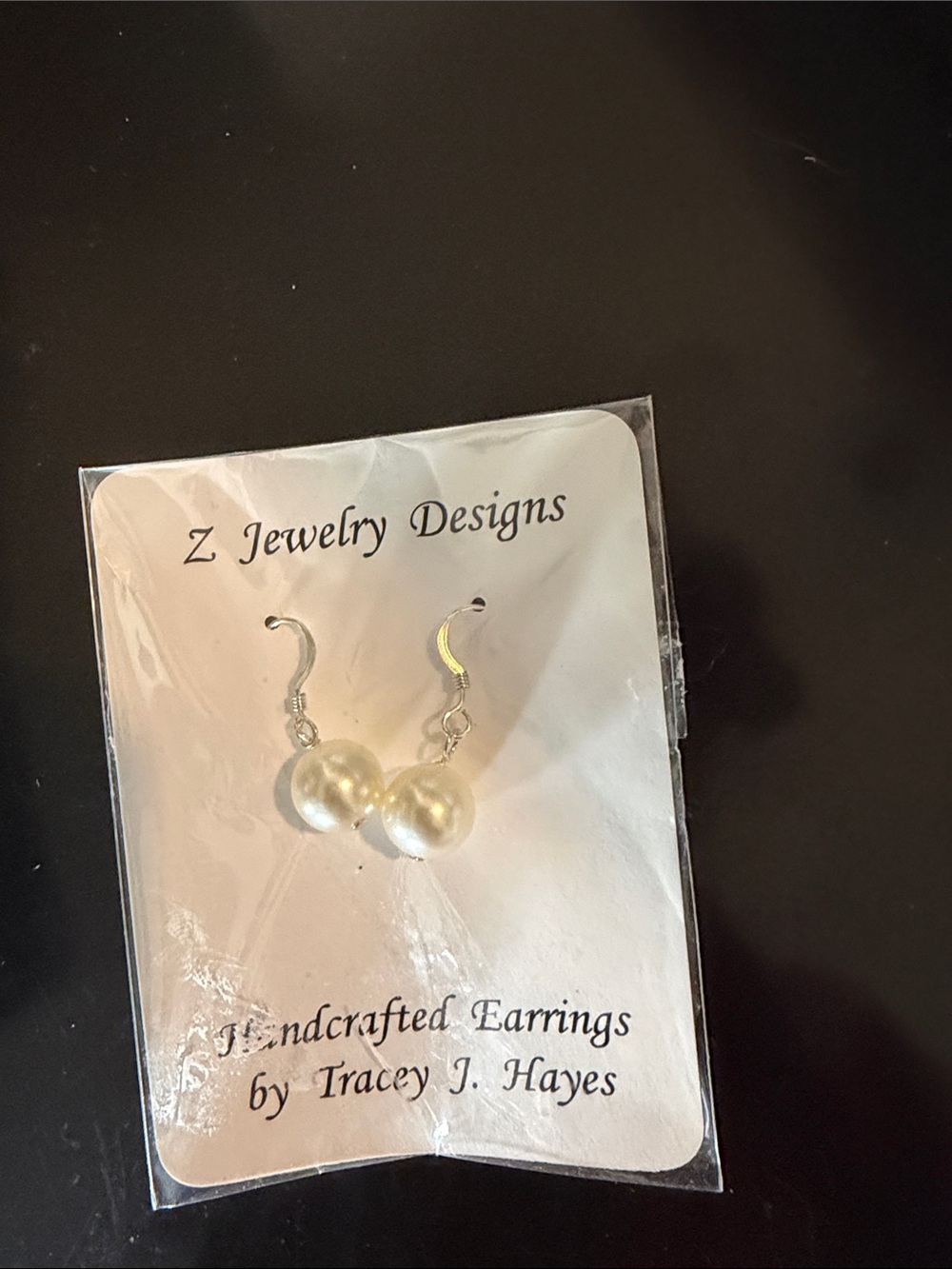 White Pearl Drop Earrings